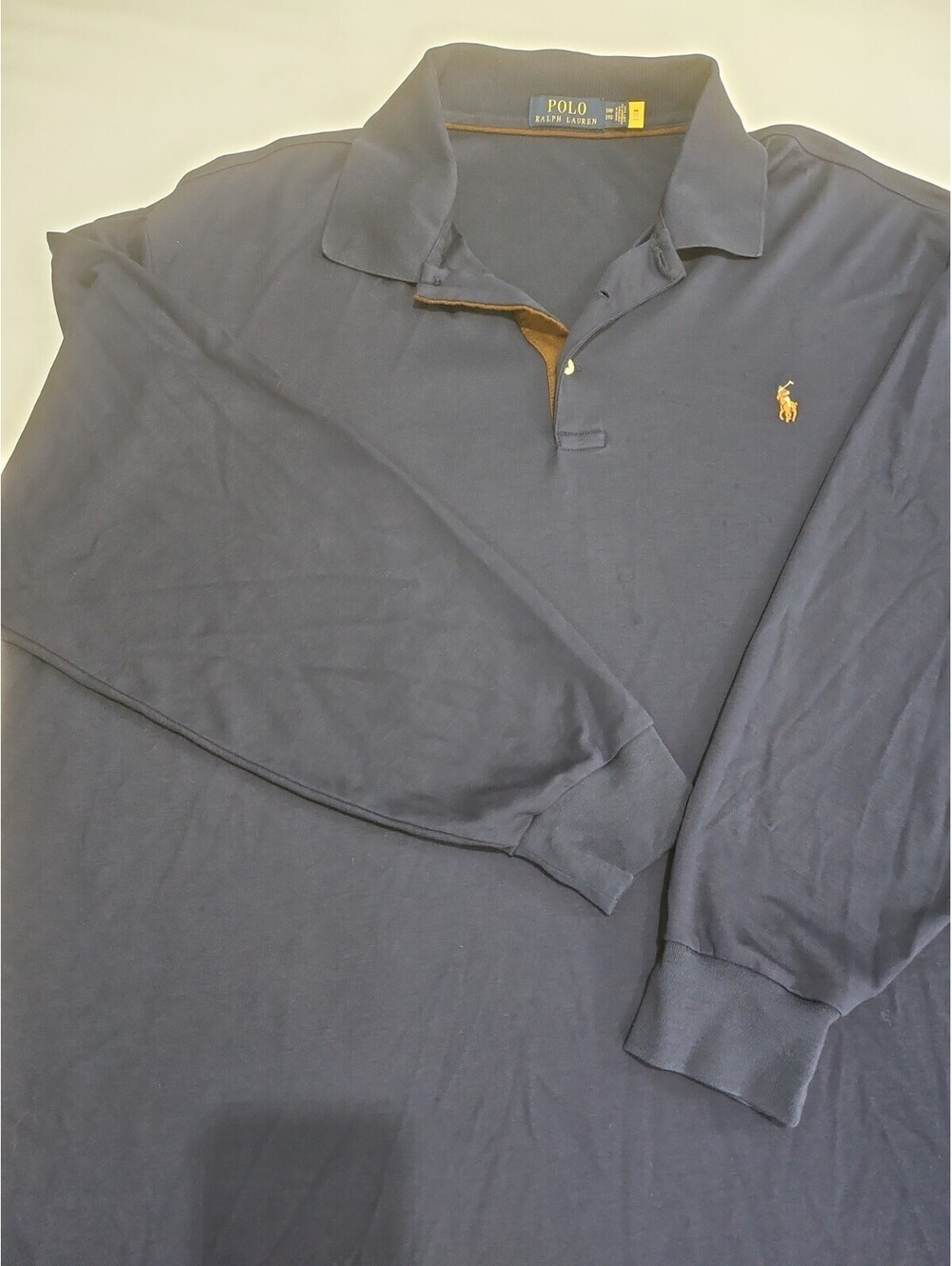 Polo Ralph Lauren Long Sleeve Shirt Men's 2XB Blue 100% Cotton Polo